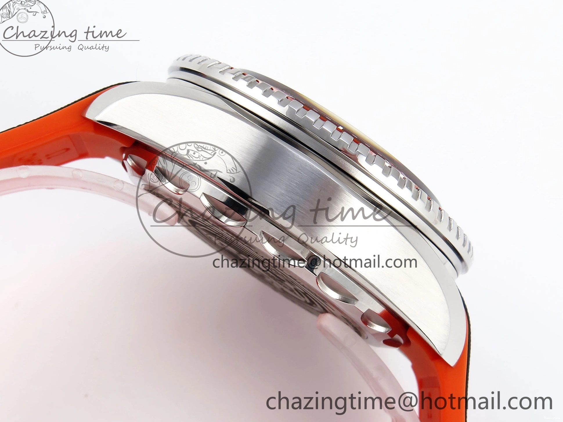 0313 Premium SEAMASTER PLANET OCEAN 6000M ULTRA DEEP 45.5MM SS TF 1:1 BEST EDITION GRAY DIAL ORANGE BEZEL ON RUBBER STRAP A 7761